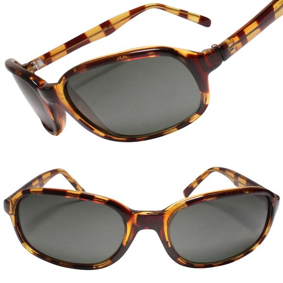 Deadstock Genuine Vintage Hip 80s 90s Mens Brown Small Rectangle Sunglasses - Picture 1 of 3